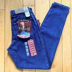 NWT Vintage 90s High-Waisted Riders By Lee Relaxed Tapered Leg Mom Jeans 8 Long